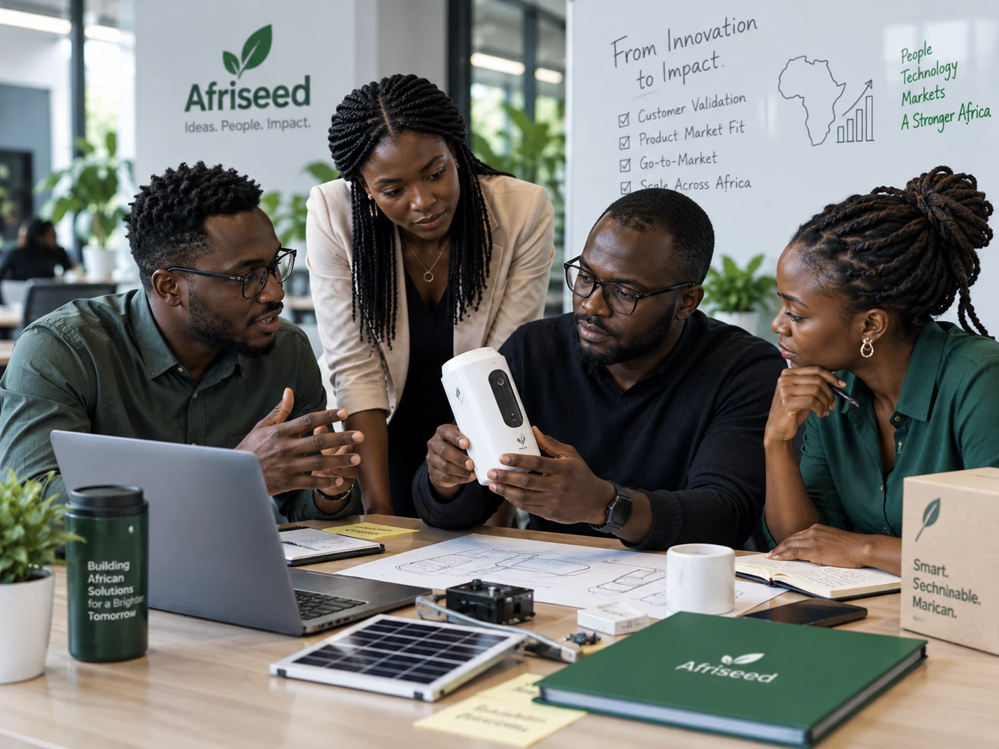 African innovation workshop with a collaborative technology team